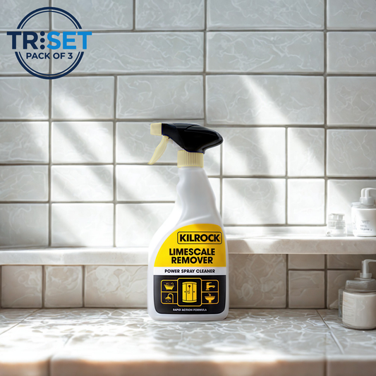 Kilrock Limescale Remover 500ml Pack of 3 Triset Power Spray Hard Water Cleaner