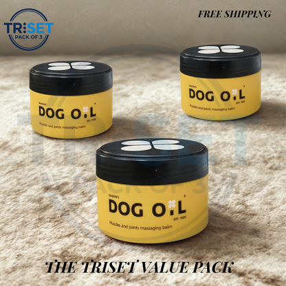 Mason's Dog Oil 100ml Pack of 3 Triset Muscle Joint Massaging Balm Relief Massage