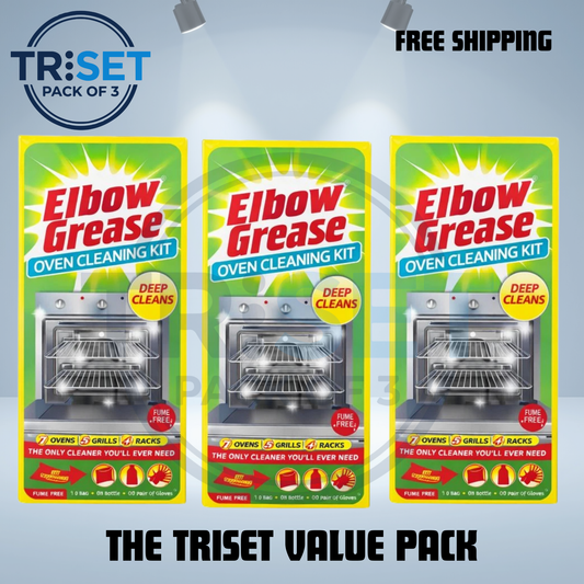 Best Oven Cleaner Elbow Grease Pack of 3 Rack Cleaning Kit Deep Degreaser Fume Free