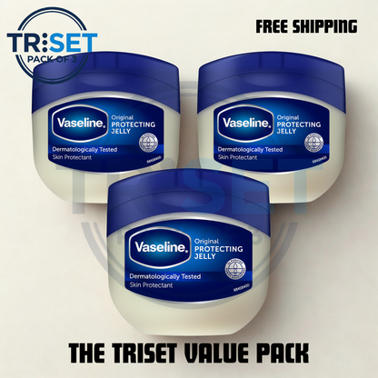 Petroleum Jelly Vaseline Pack of 3 Original Pure 250ml Dry Skin Baby Care Relief