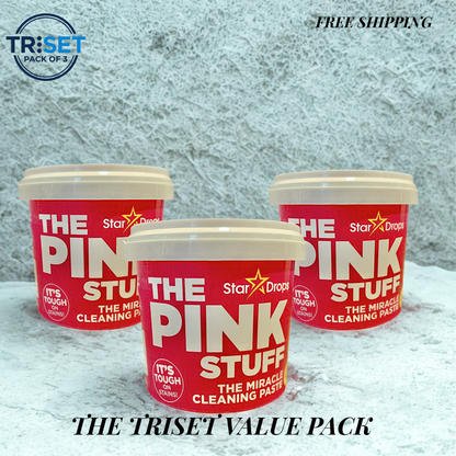 Star Drops The Pink Stuff Miracle Cleaning Paste 850g Tough Stain Remover Tub Triset