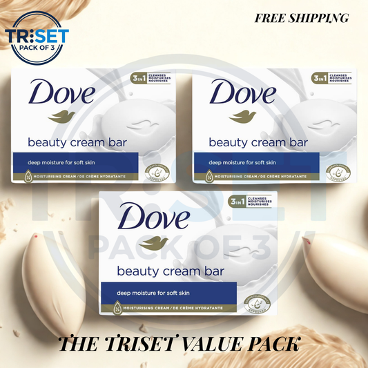 Dove Beauty Cream Bar Soap 90g Pack of 3 Deep Moisture Soft Skin Sensitive