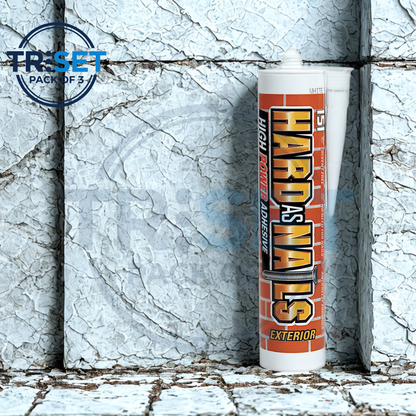 Hard As Nails 151 Pack of 3 No Nails Glue Adhesive High Strength Grab 280ml
