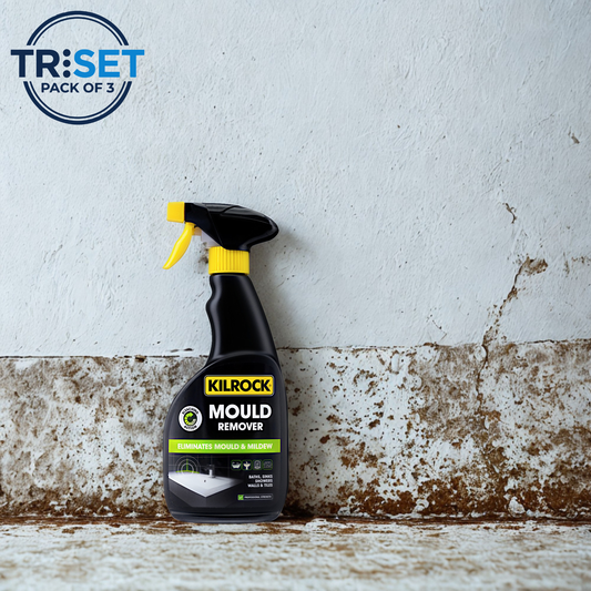 Black Mould Remover Kilrock Pack of 3 Mildew Spray Cleaner Bathroom Walls 500ml