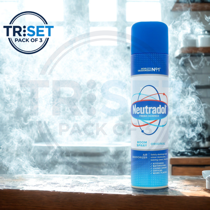 Neutradol Room Spray Odour Destroyer Original 300ml Pack of 3 Air Freshener