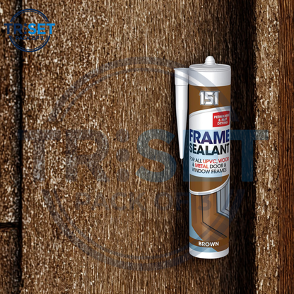 151 Brown Frame Sealant 280ml Pack of 3 Triset UPVC Wood Metal Door Window Seal