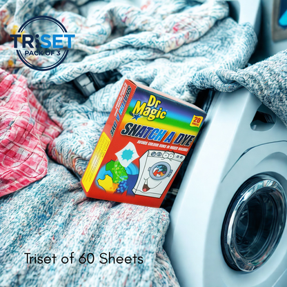 Dr Magic Snatch A Dye 20 Sheets Pack of 3 Triset Laundry Colour Catcher Mixed Wash