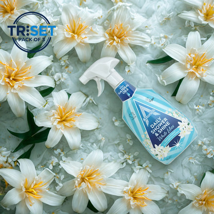 Astonish Daily Shower Shine White Lilies 750ml Pack of 3 Triset No Scrub Spray