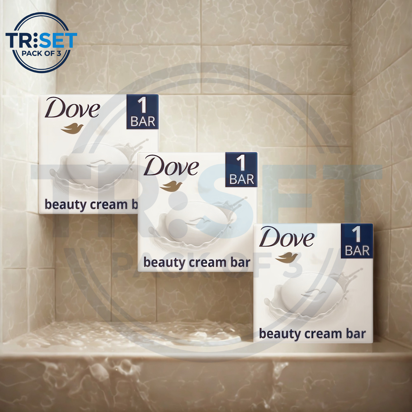 Dove Beauty Cream Bar Soap 90g Pack of 3 Deep Moisture Soft Skin Sensitive