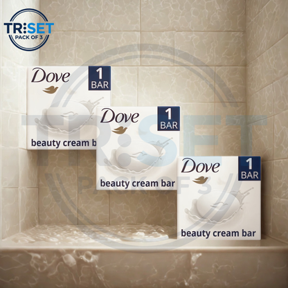 Dove Beauty Cream Bar Soap 90g Pack of 3 Deep Moisture Soft Skin Sensitive