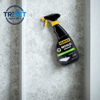 Black Mould Remover Kilrock Pack of 3 Mildew Spray Cleaner Bathroom Walls 500ml