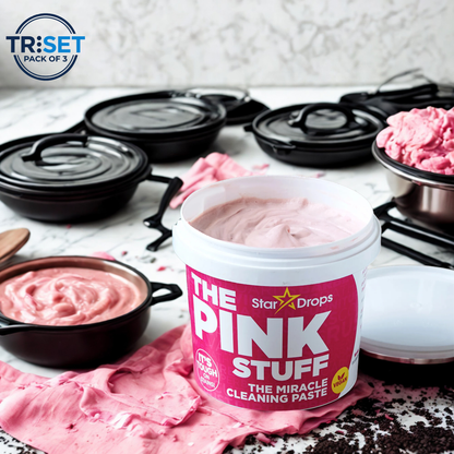 Star Drops The Pink Stuff Miracle Cleaning Paste 850g Tough Stain Remover Tub Triset
