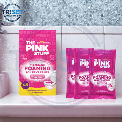 Star Drops Pink Stuff Miracle Foaming Toilet Cleaner 300g Pack of 3 Deep Clean