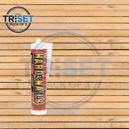 Hard As Nails 151 Pack of 3 No Nails Glue Adhesive High Strength Grab 280ml