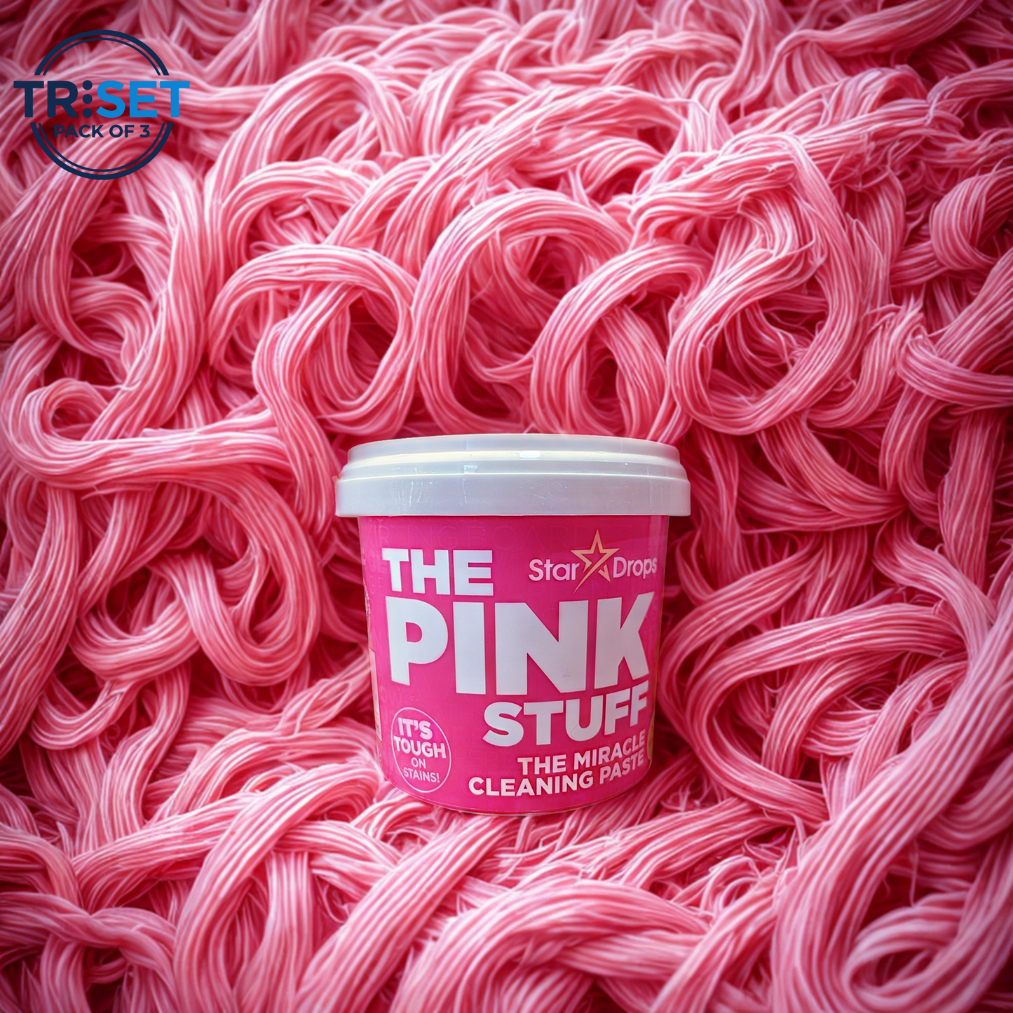 Star Drops The Pink Stuff Miracle Cleaning Paste 850g Tough Stain Remover Tub Triset