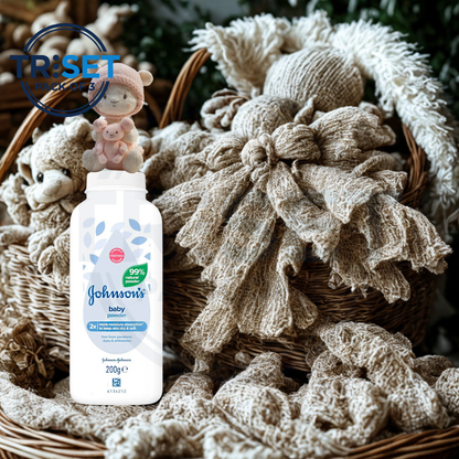 Johnsons Baby Powder Pack of 3 Talcum Powder 200g Talc-Free 99% Natural Gentle
