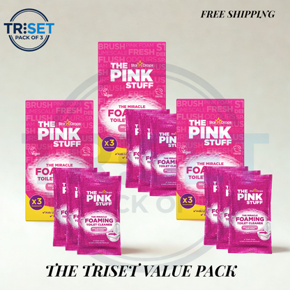 Star Drops Pink Stuff Miracle Foaming Toilet Cleaner 300g Pack of 3 Deep Clean
